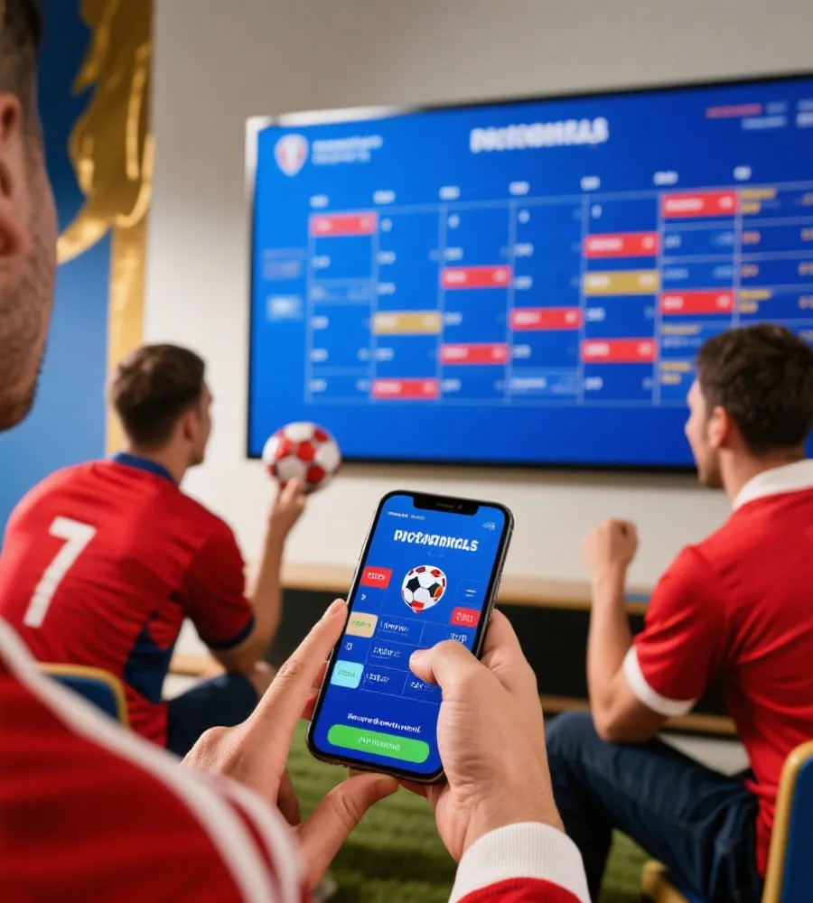 查看賽程與比賽資訊的視覺示意